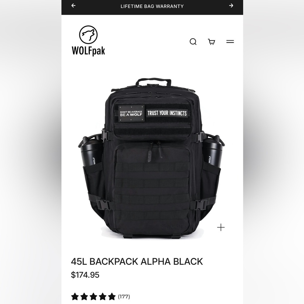 Wolfpack Black Tactical Backpack - image 10